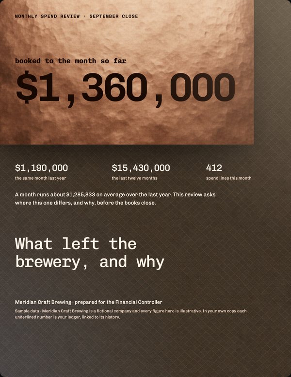 Illustrative cover for Monthly Spend Review