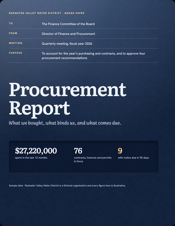 Illustrative cover for Procurement Report