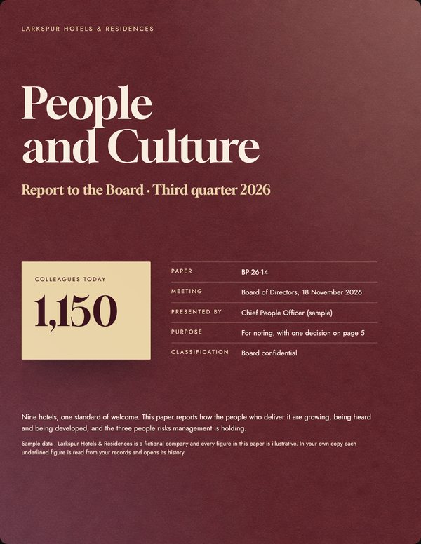 Illustrative cover for Board People and Culture Update
