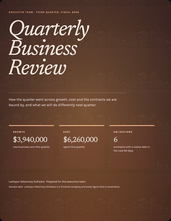 Illustrative cover for Quarterly Business Review