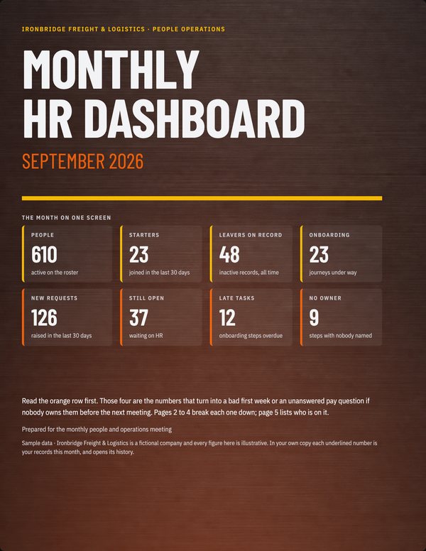 Illustrative cover for Monthly HR Dashboard